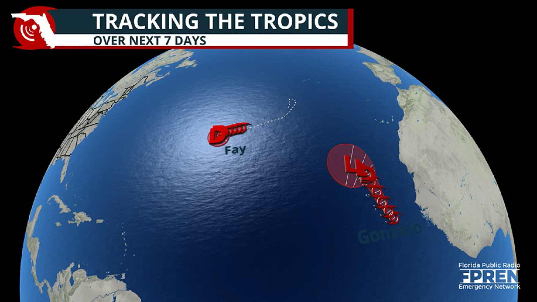 Tropical Storm Gonzalo forms as the historic Atlantic hurricane drought continues