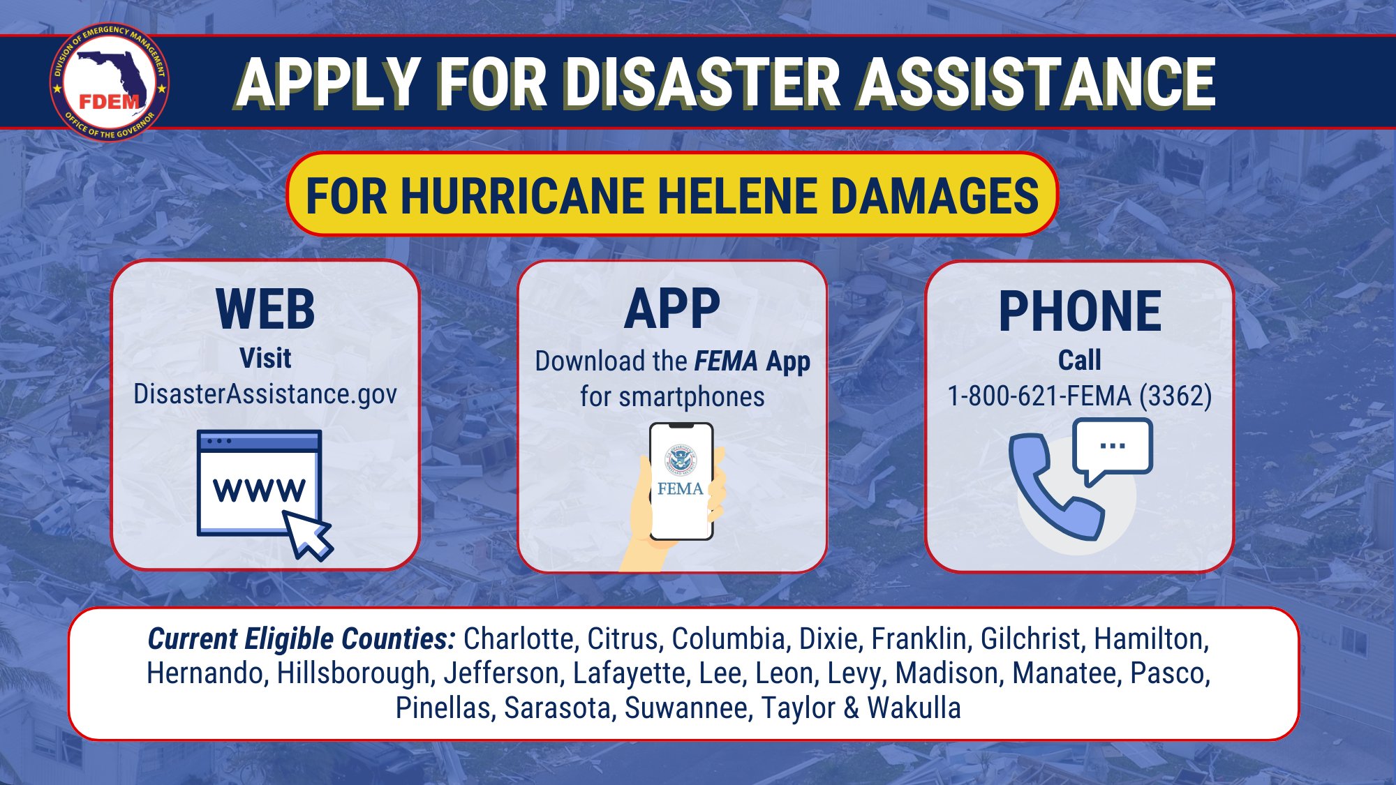 Femaide Help Help after Hurricane Helene - WMNF 88.5 FM
