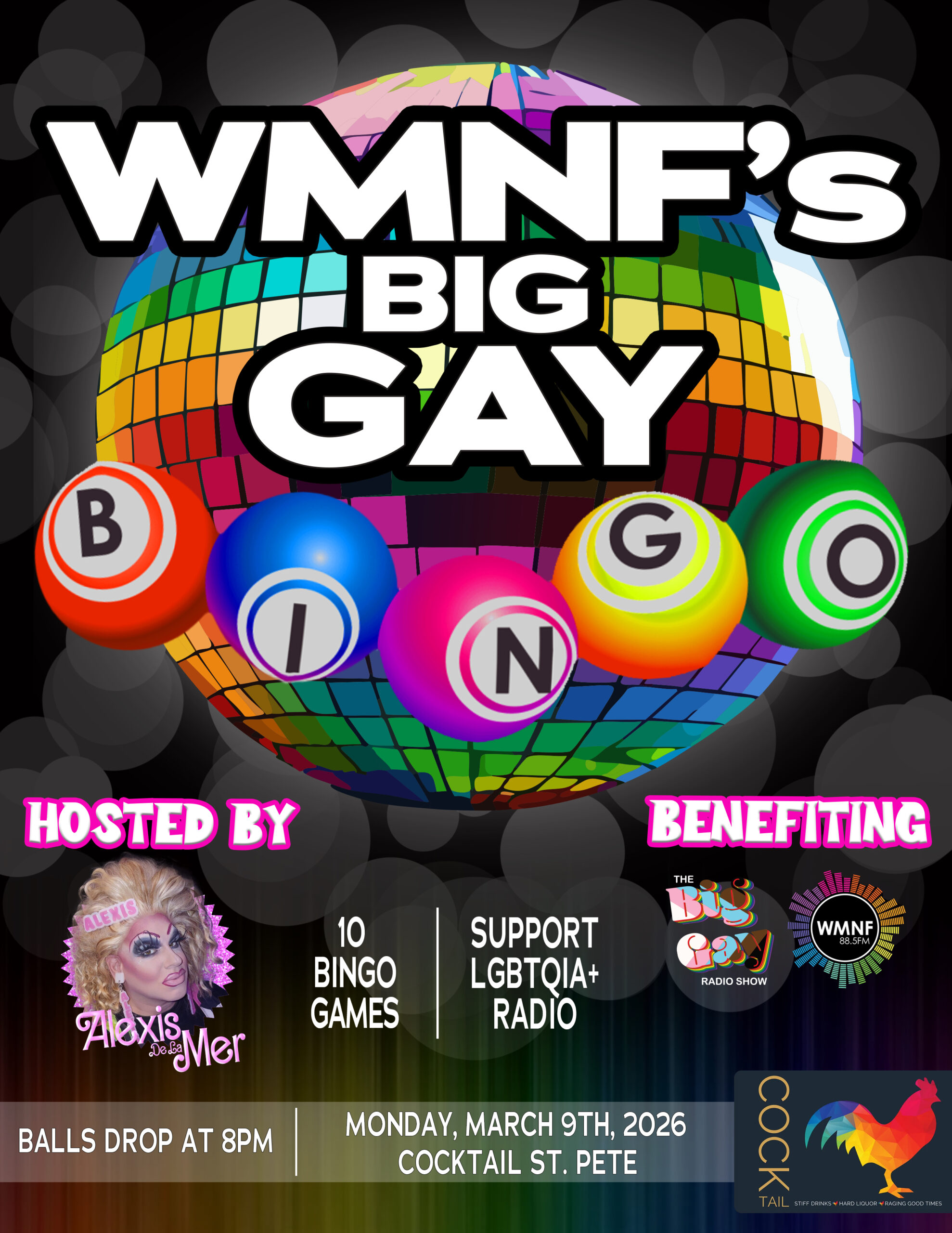 WMNF's Big Gay Radio Show presents: Drag Bingo hosted by Alexis De La Mer