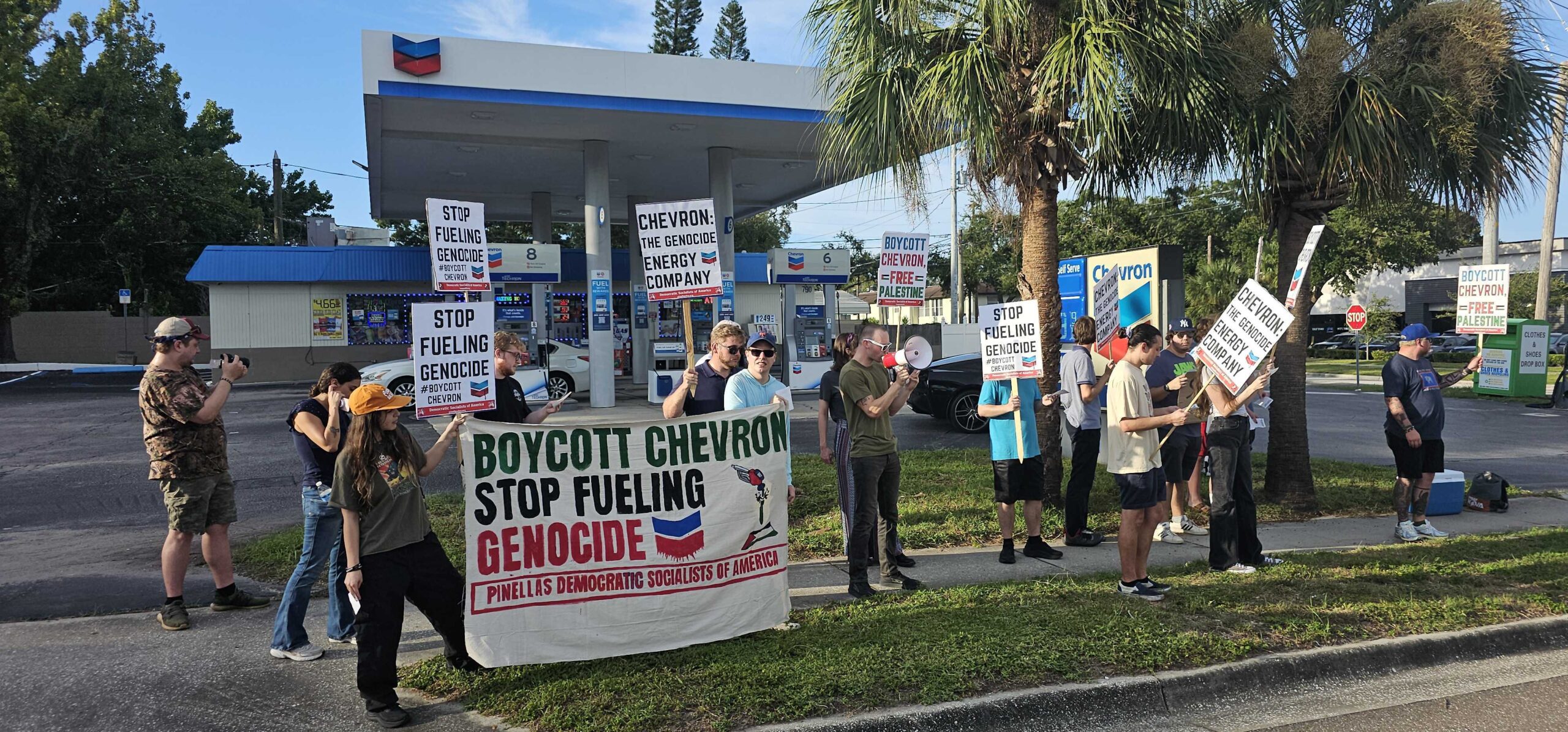 Florida activists boycotting Chevron for their role in fueling war in Gaza