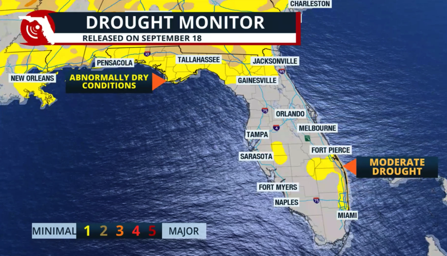 Florida's drought improves in the south but worsens in the Panhandle ...