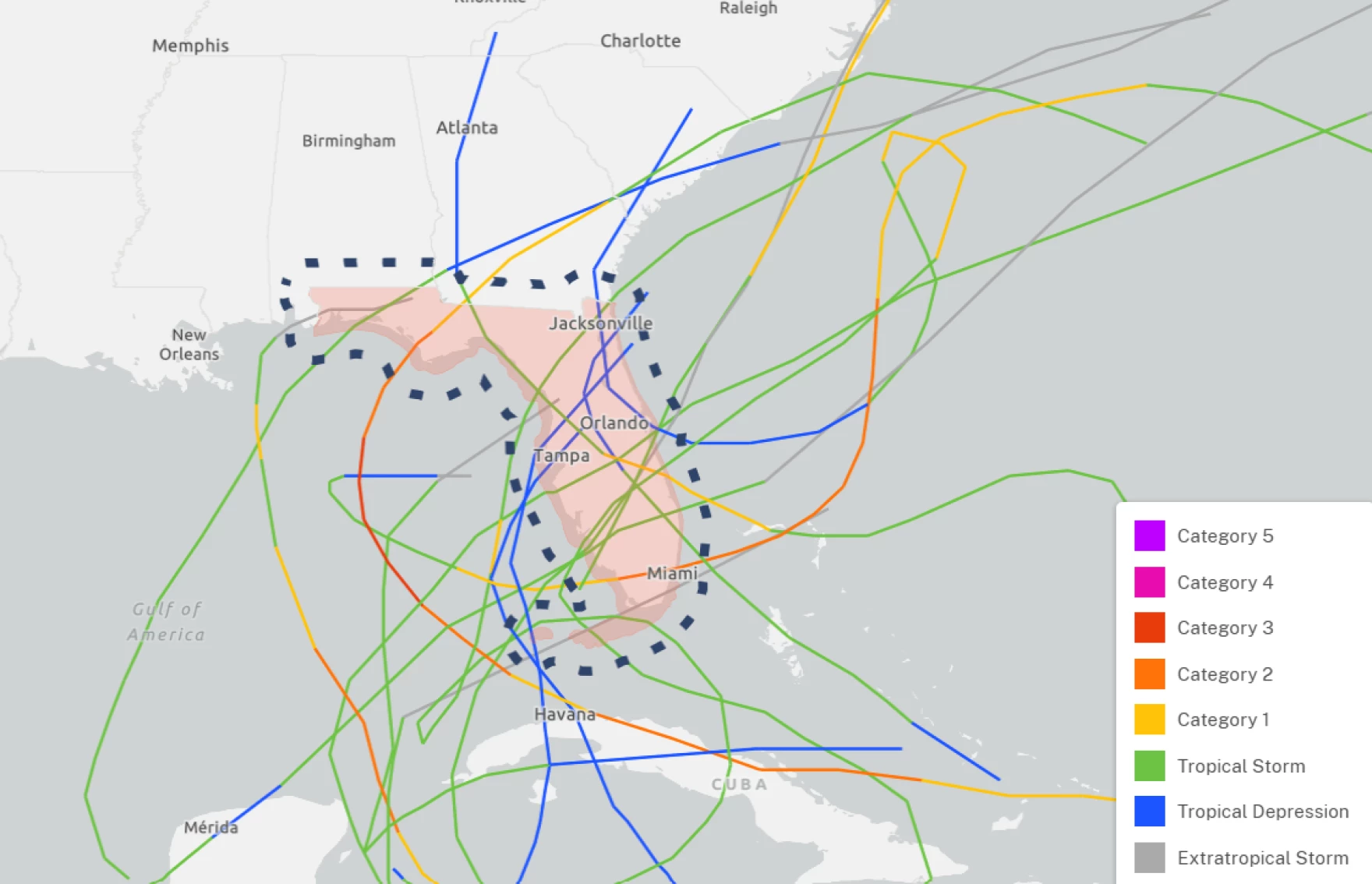 When is Florida’s typical last tropical weather threat?
