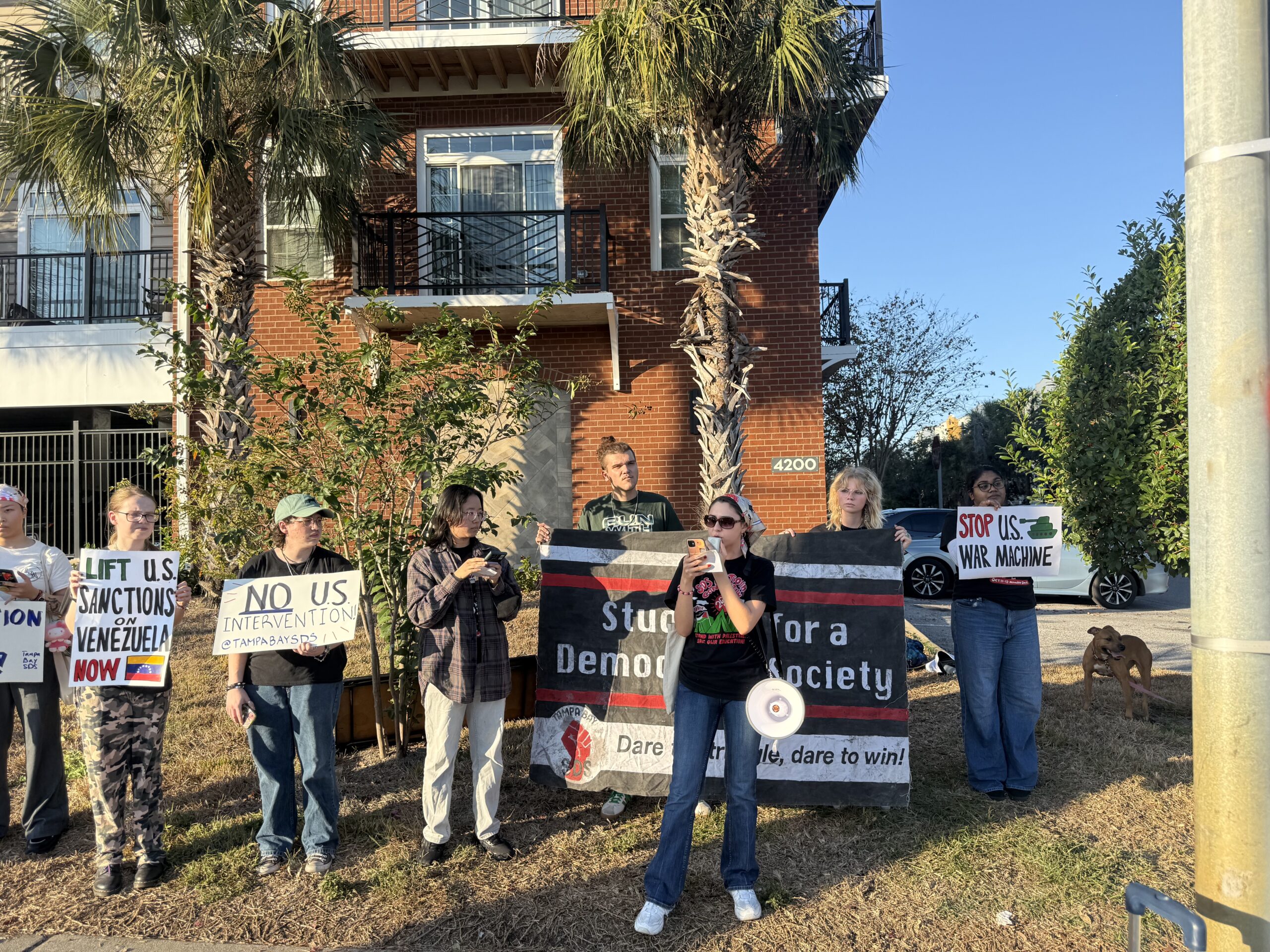 Demonstration against U.S. involvement in Venezuela