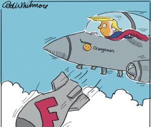 BombsAwayBobWhitmorePoliticalCartoonTrumpIranWMNFcr