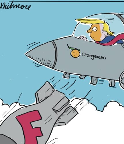 BombsAwayBobWhitmorePoliticalCartoonTrumpIranWMNFcr