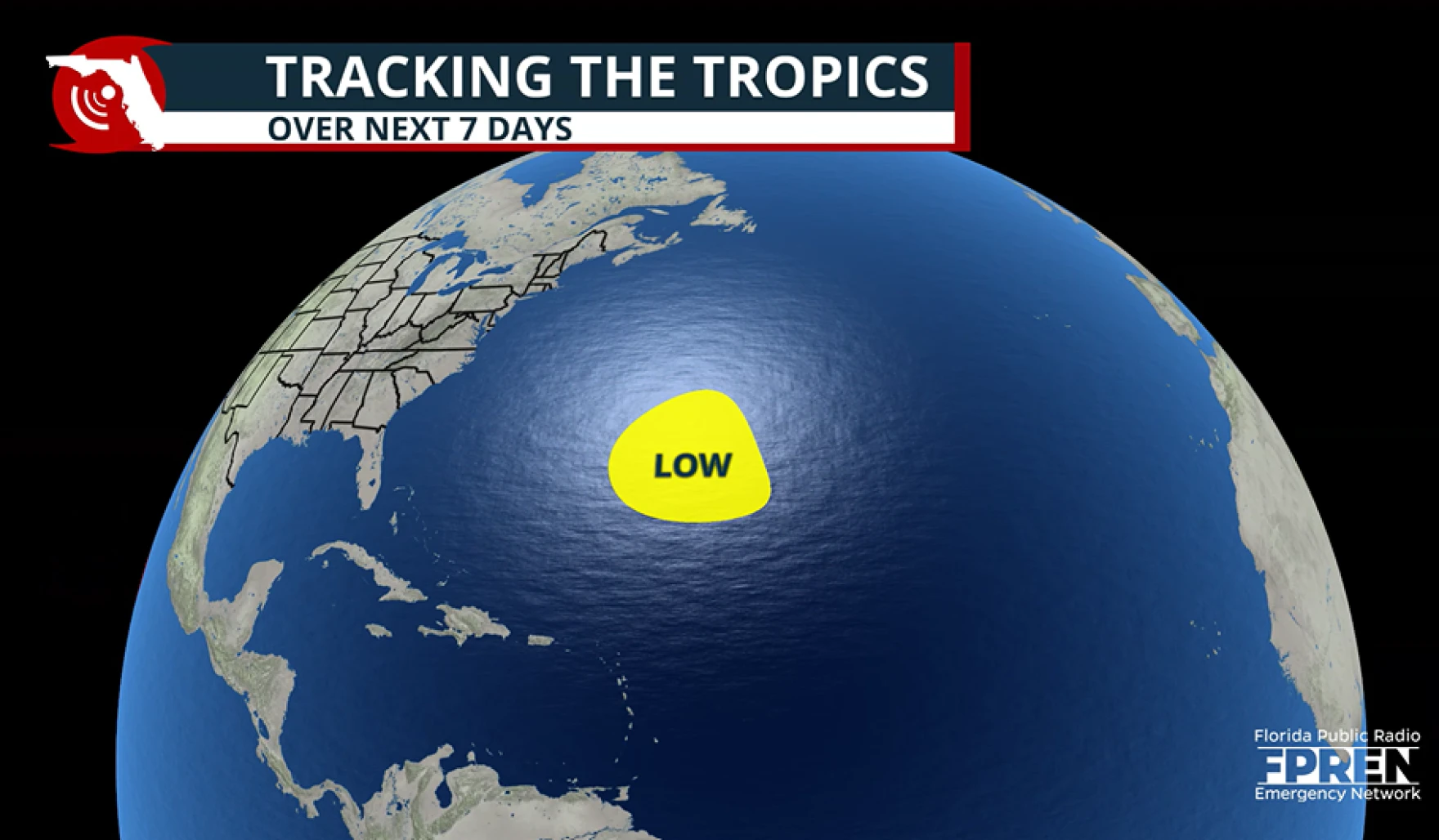The National Hurricane Center monitors a disturbance in the Atlantic, but no U.S. threat is expected