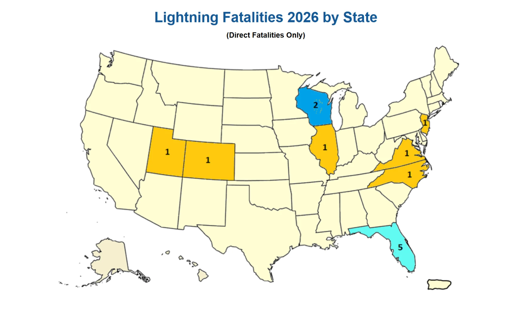 Florida takes the lead in lightning fatalities across the country this year